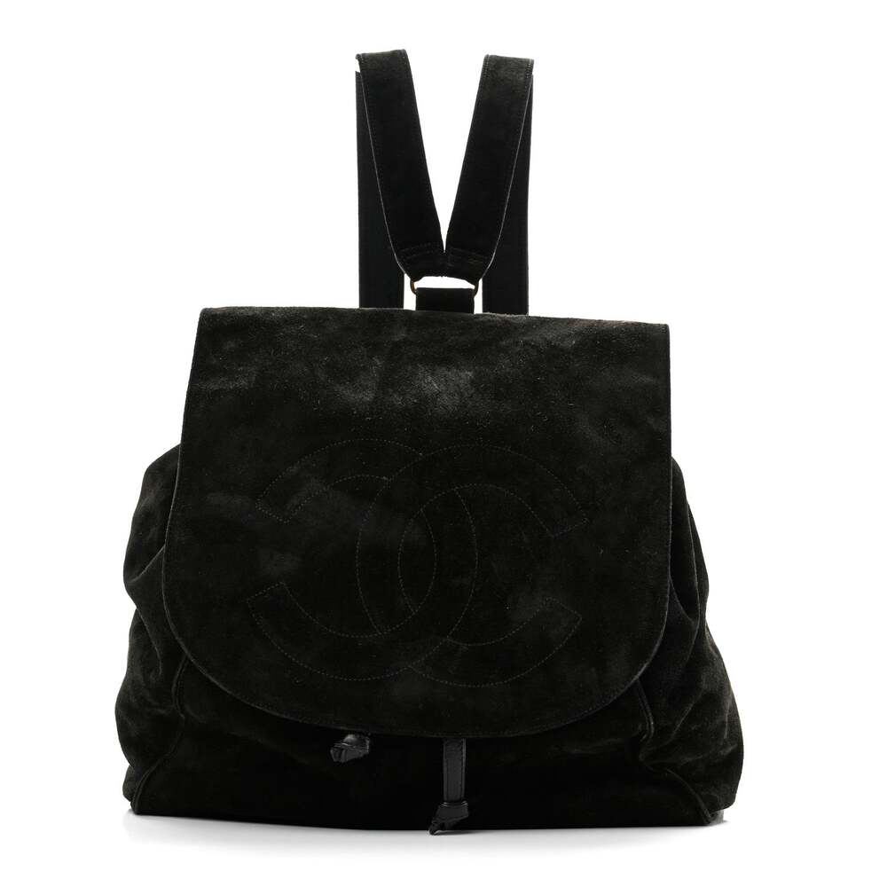 Chanel Suede Cc Drawstring Backpack #231877c19b - image 1